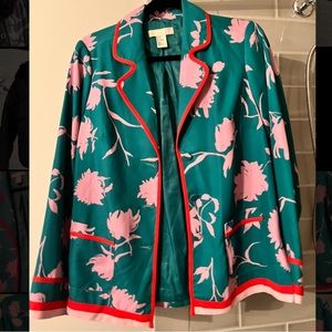 Green pink floral blazer H&M size 4